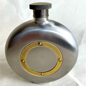 NWOT Stainless Steel Flask purchased at Pottery Barn 4.5 oz never used.